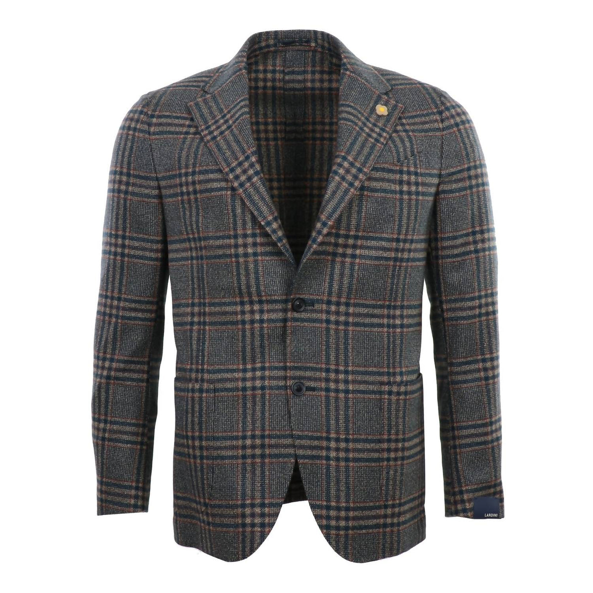 Lardini - Men's Navy Plaid Soft Blazer