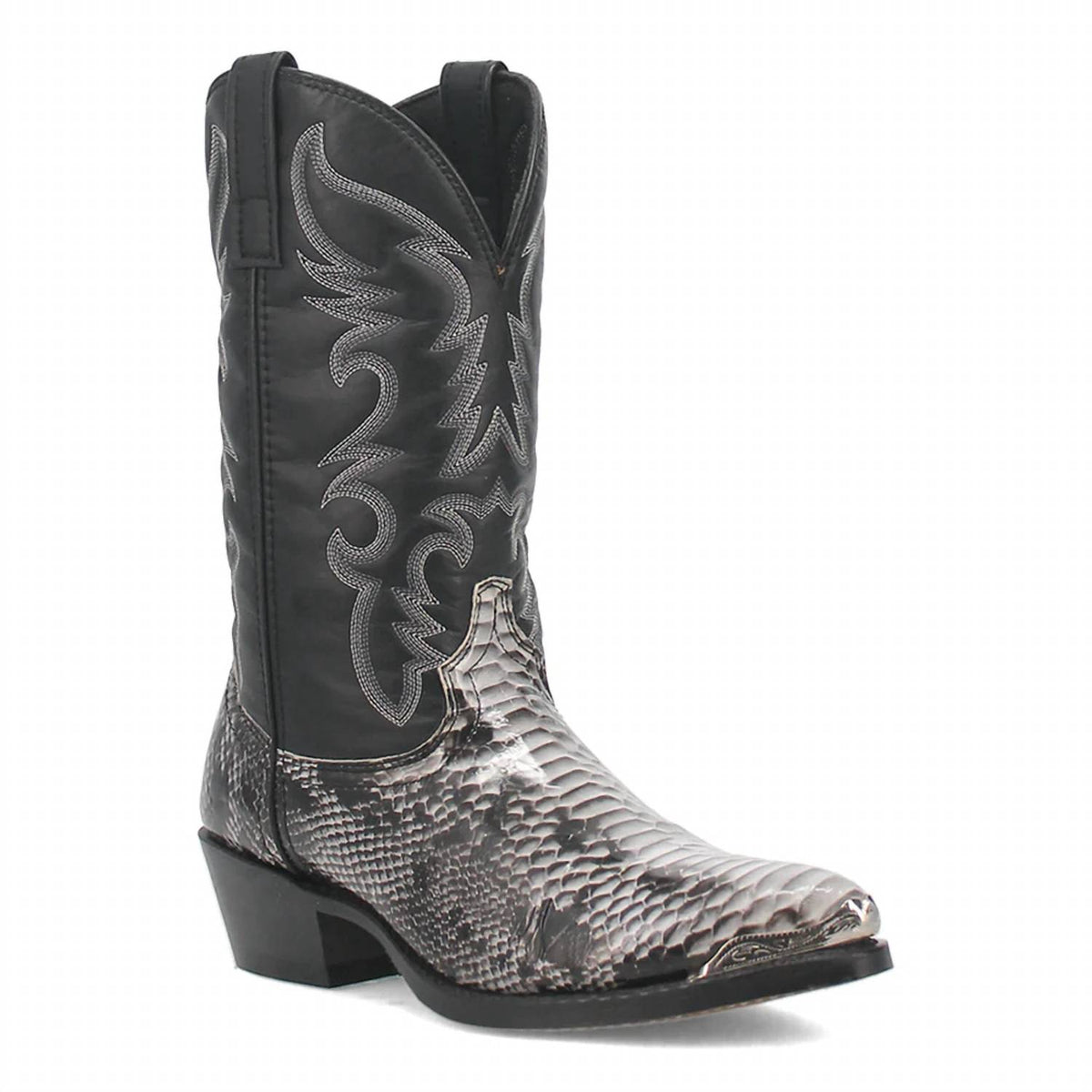 Laredo - Men's Monty Snake Print Pointed Toe Pull On Cowboy Boots