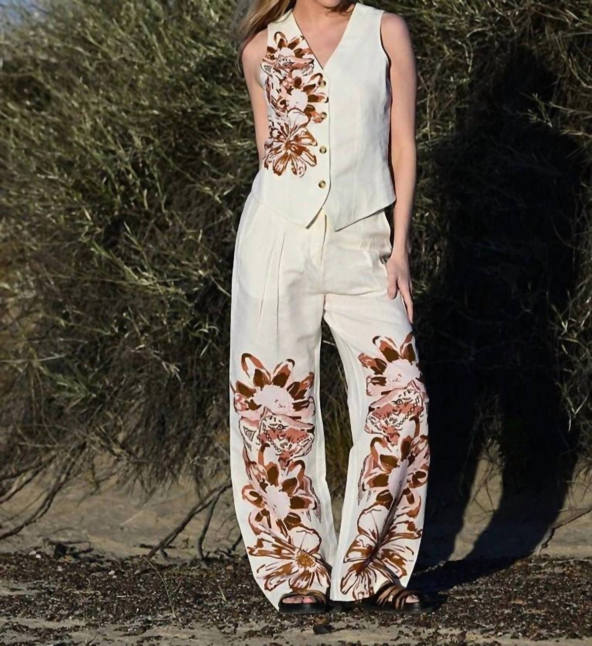 Las Sureñas - Flower Tiger Pants