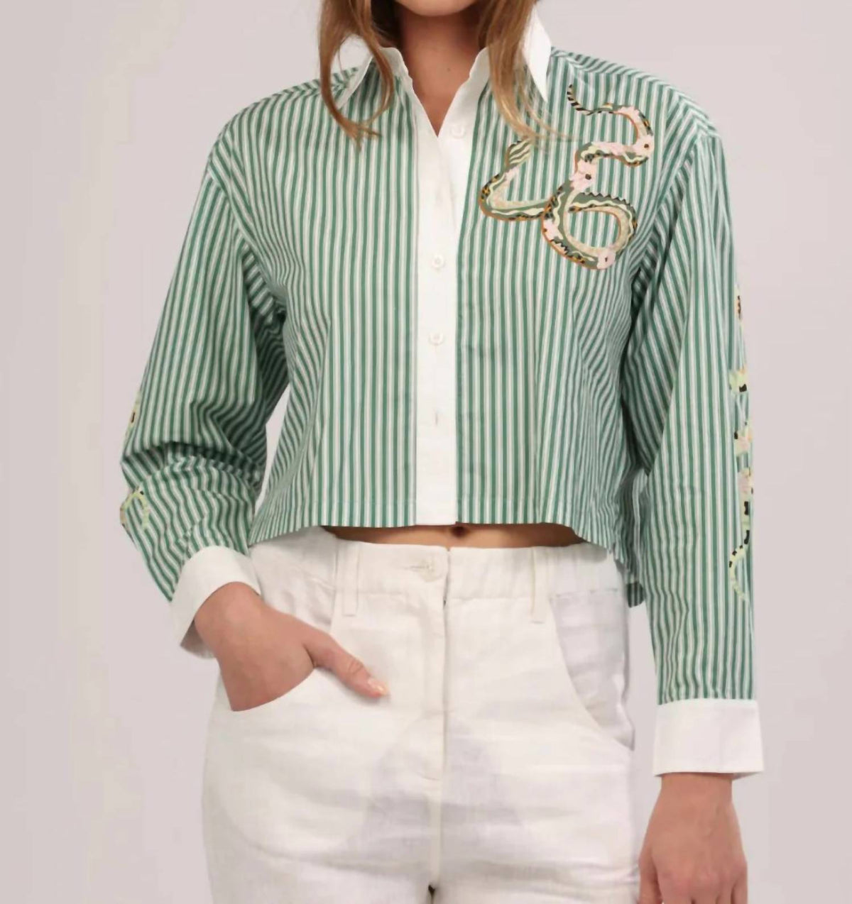 Las Sureñas - Poplin Cropped Shirt