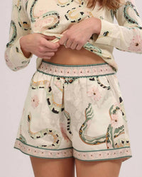 Las Sureñas - Relaxed Cotton Blend Shorts