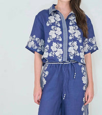 Las Sureñas - Short-sleeve Linen Shirt