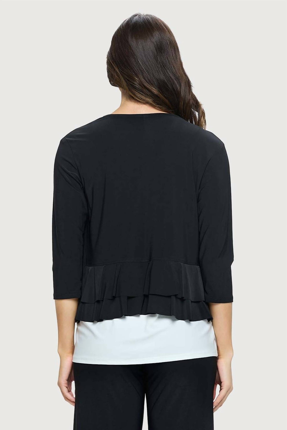 Last Tango - crop jacket with ruffle bottom