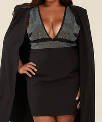 L'Atiste - Structured Cape Mini Dress - Plus
