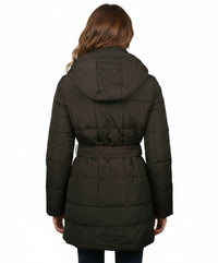 Latte Black - Single Breasted Down Puffer Coat Jacket
