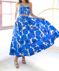 Lavender Brown - Valentina Maxi Skirt - blue - clothing - cotton