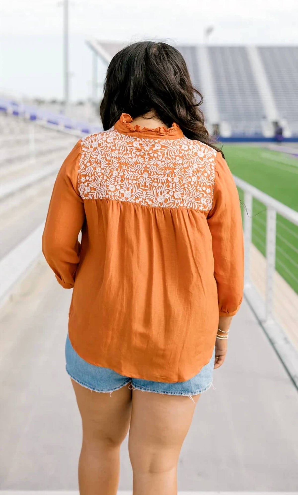 Layerz Clothing - Jane Embroidered Button-down Top