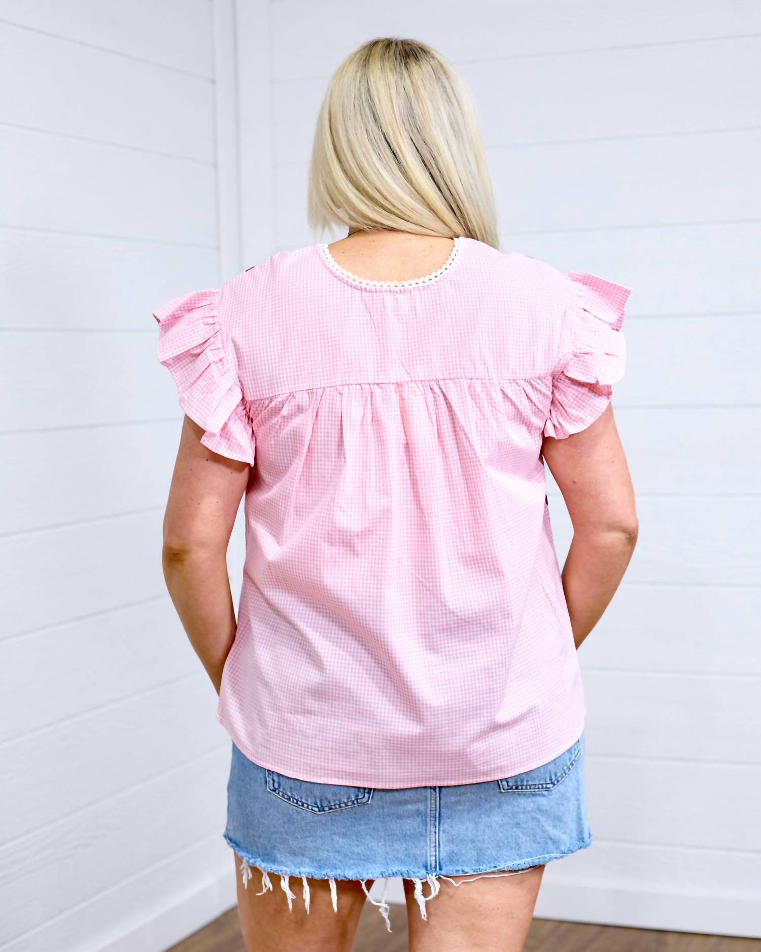 Layerz Clothing - Kinley Gingham Top - blouses - clothing - cotton