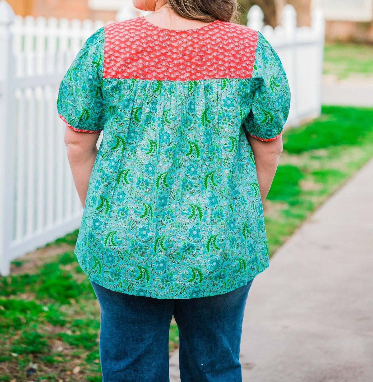 Layerz Clothing - Mixed Print Short Sleeve Top