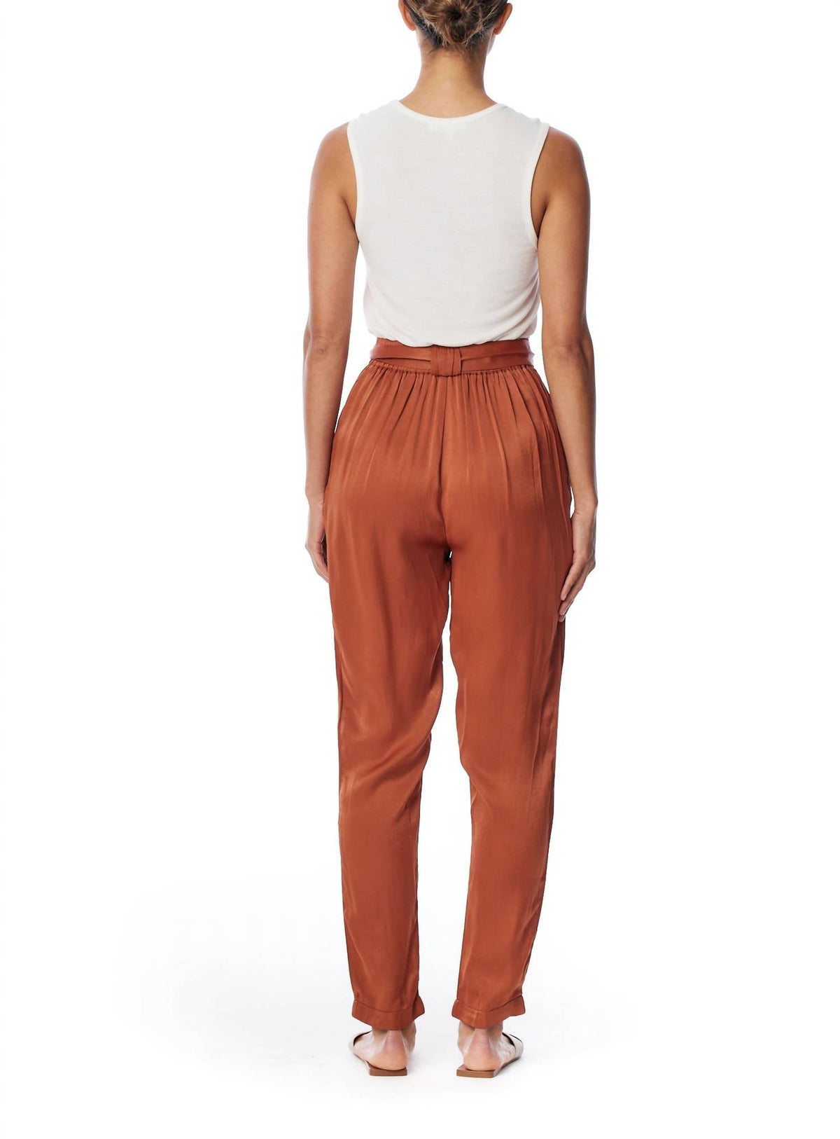 Lblc The Label - Cathy Satin Belted Pants