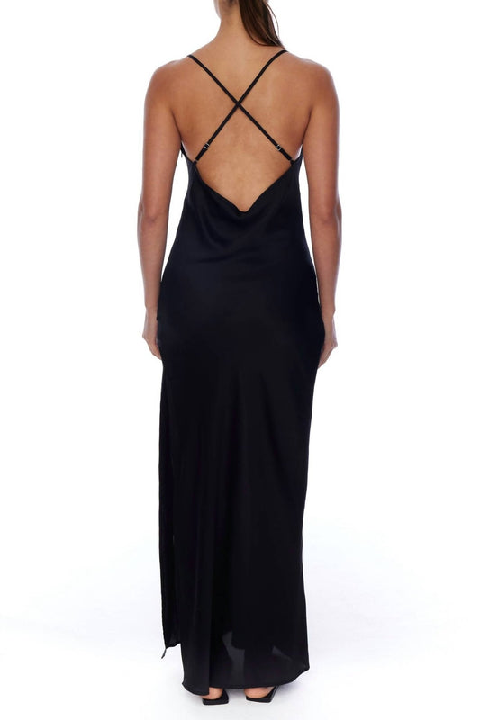 Lblc The Label - Camila Cowl Dress - black - clothing - directbrandpartner