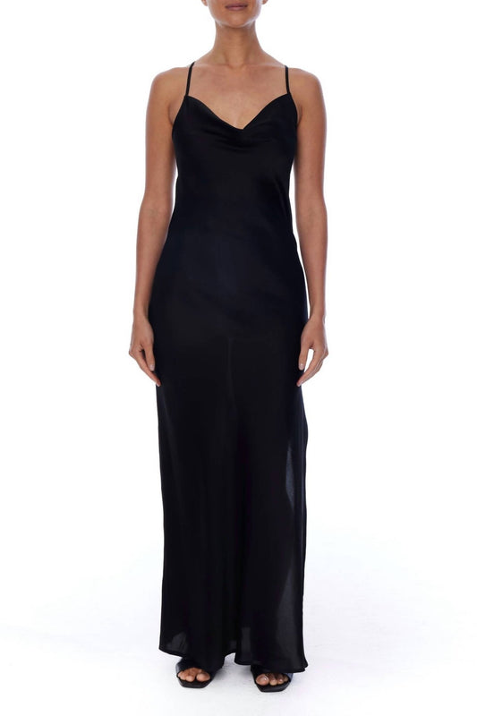 Lblc The Label - Camila Cowl Dress - black - clothing - directbrandpartner