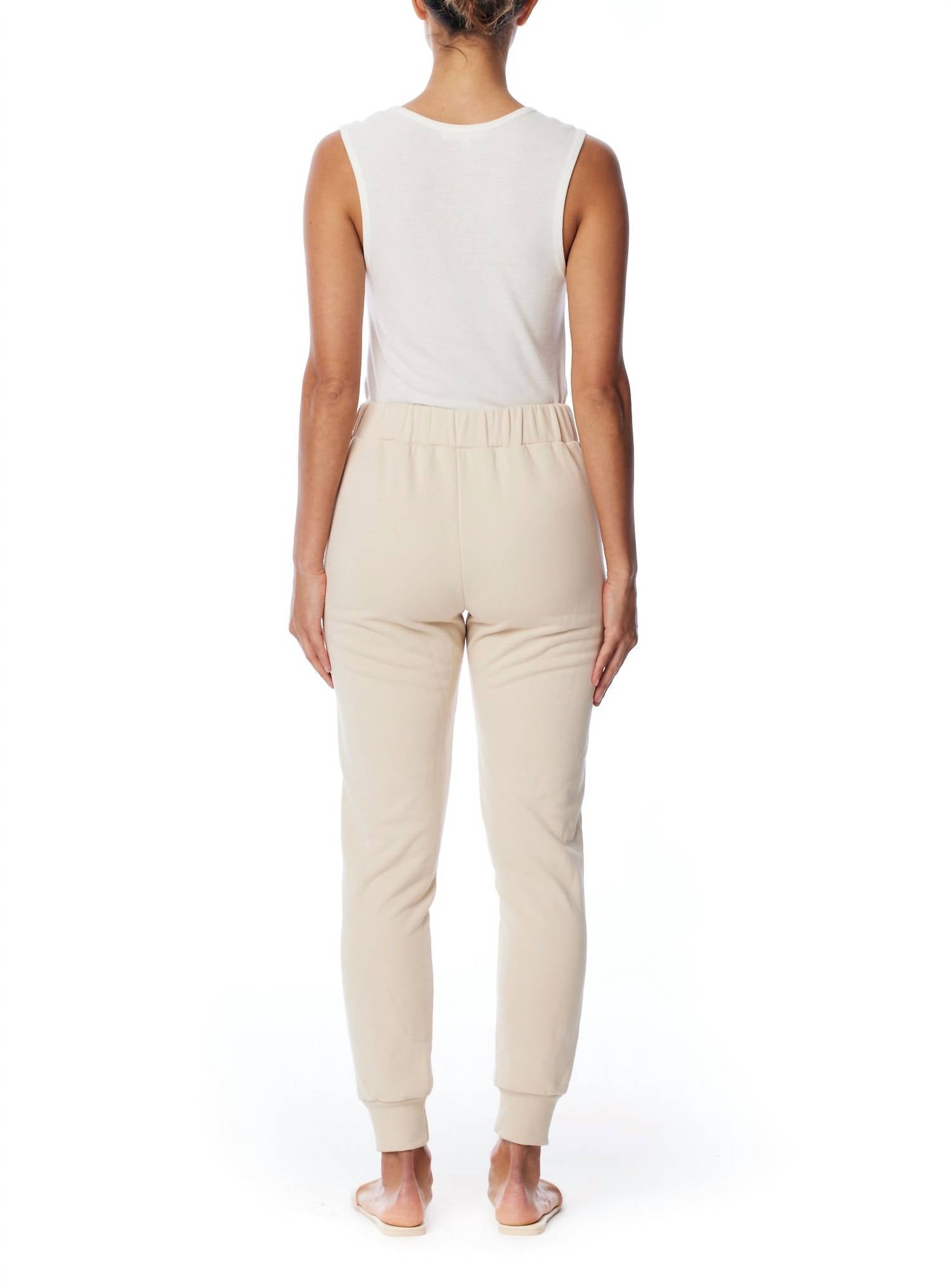 Lblc The Label - Tarah Pocket Sweatpant - beige - clothing - cotton - blend