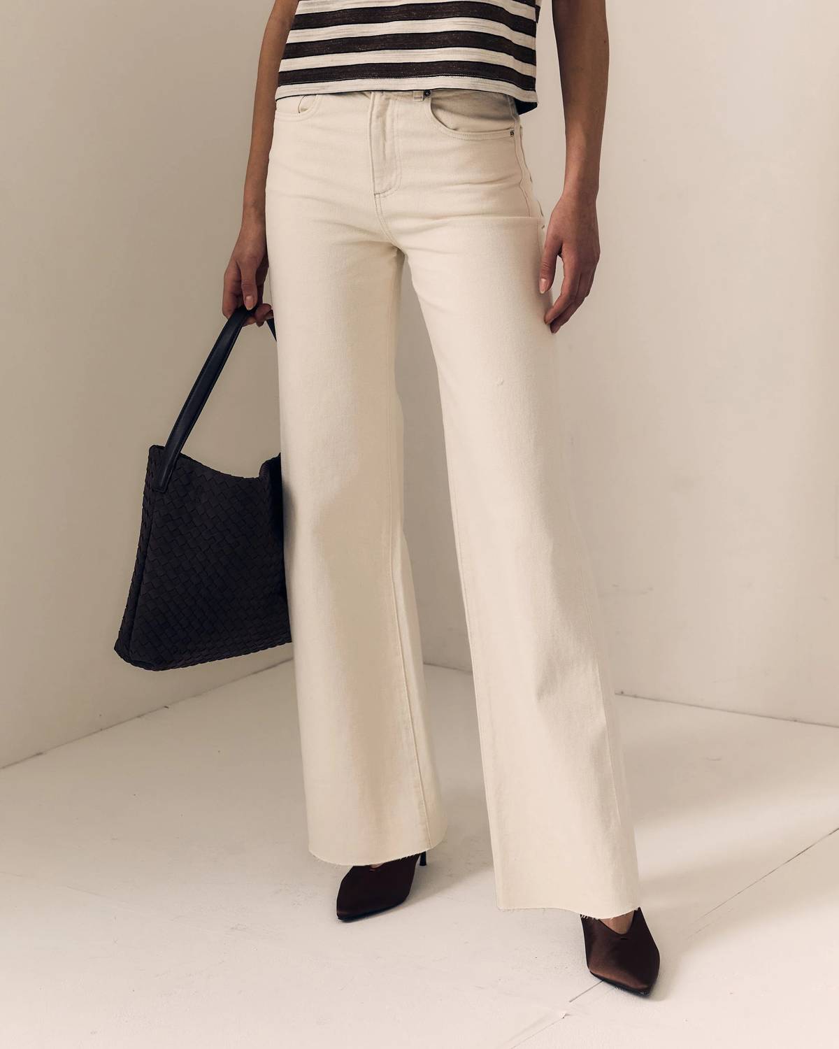Le Jean - Column Fitted Cut Jeans