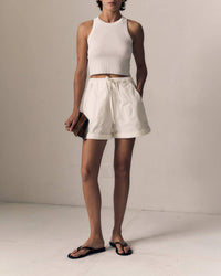 Le Jean - Mara Sateen Drawstring Shorts