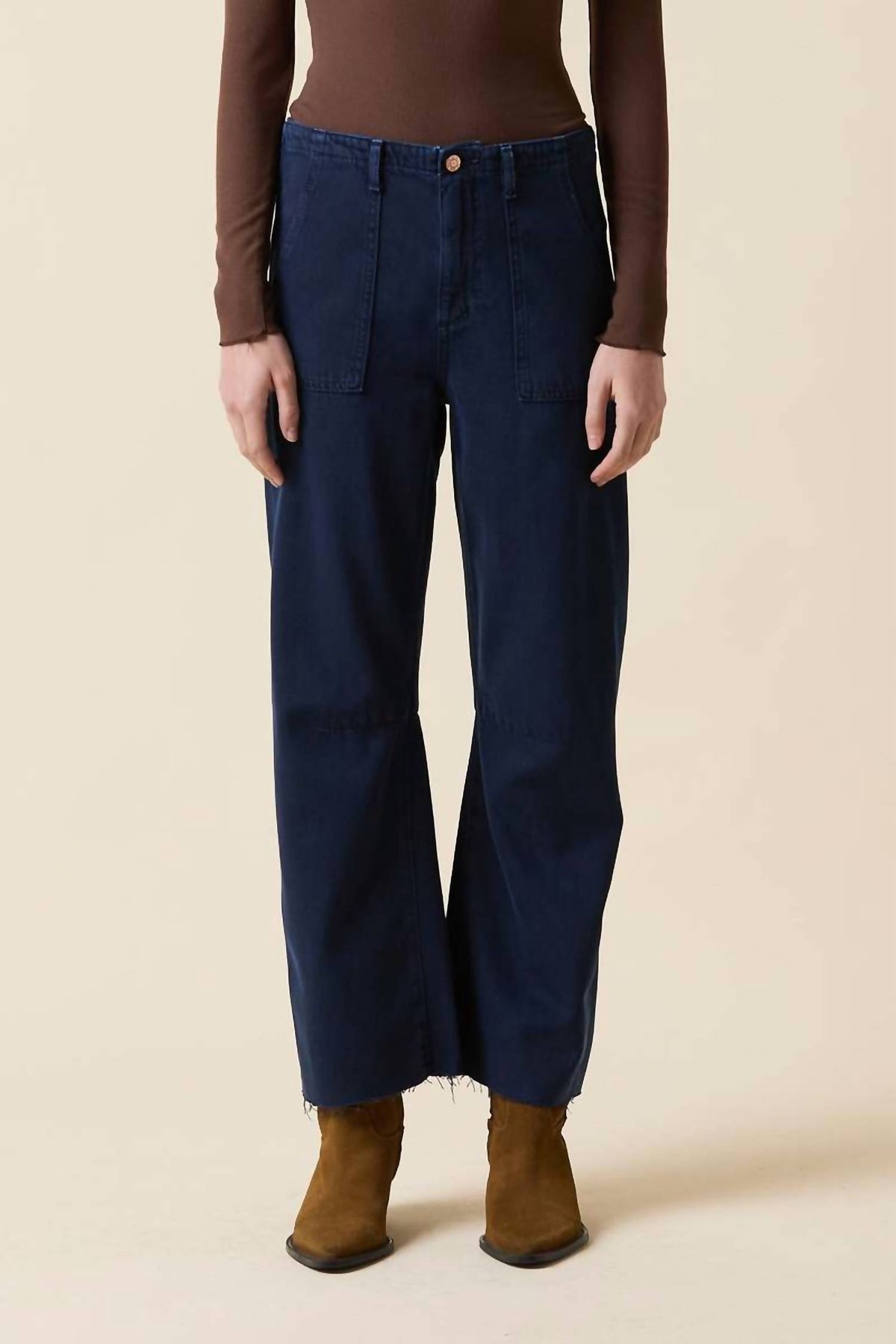 Le Jean - Utility Soft Barrel Mid Rise Jeans