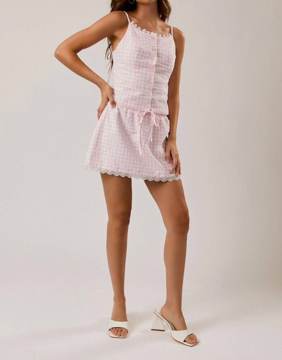 Le Lis - Audrey Gingham Mini Skirt