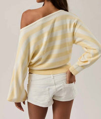 Le Lis - Boat Neck Stripe Dolman Sweater