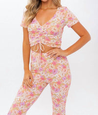 Le Lis - Floral Print Ruched Top
