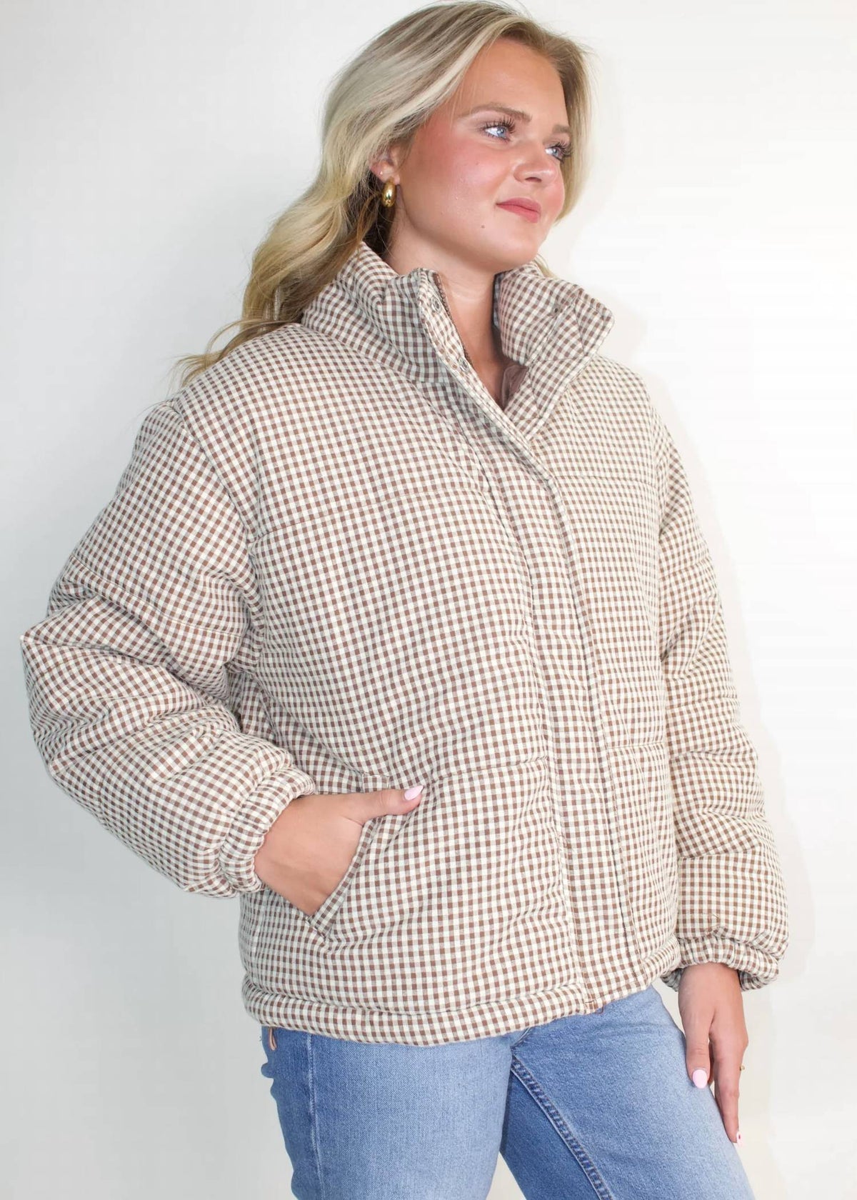 Le Lis - GINGHAM PUFFER JACKET