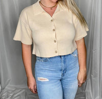 Le Lis - High Tide Knit Button Up Top