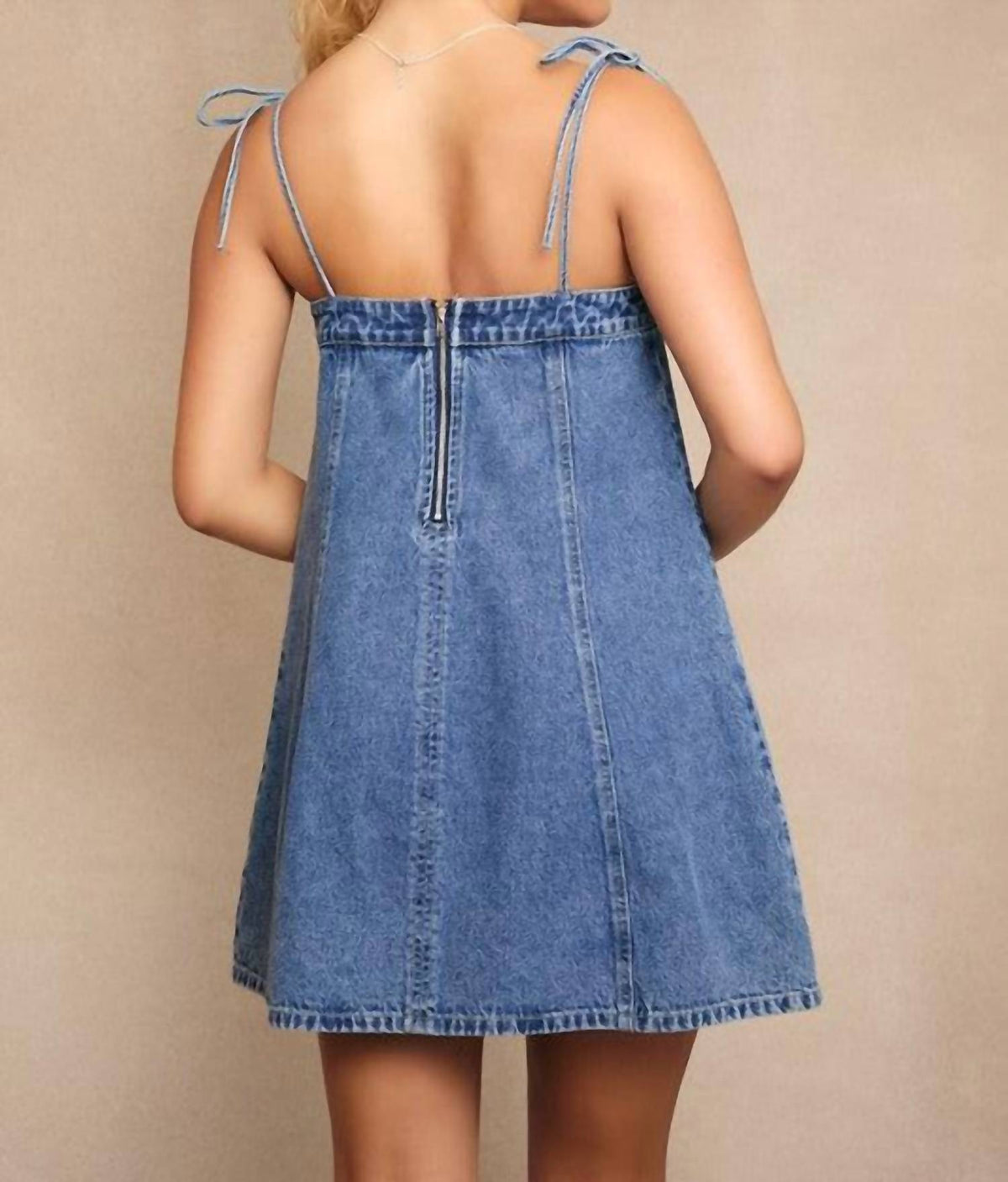 Le Lis - Macy Lace Up Denim Dress