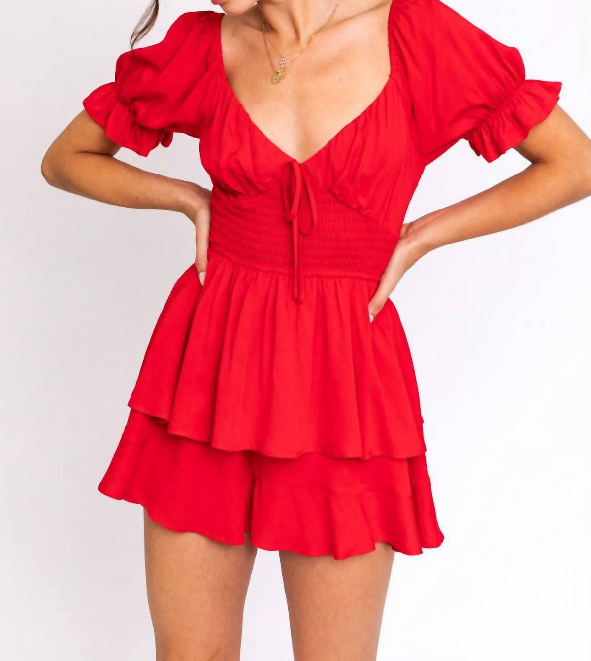 Le Lis - Puff Sleeve Romper