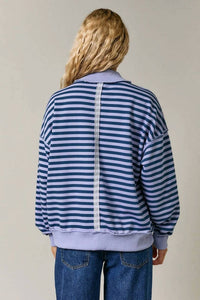Le Lis - The Berry Stripe Mockneck Sweater