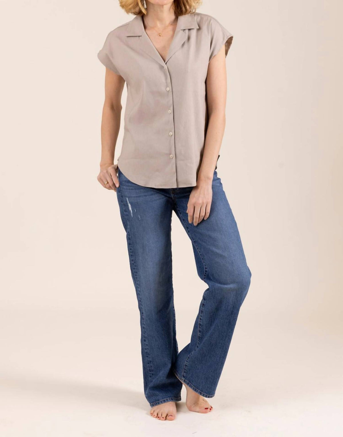 Le Marais - Hampton Button Up Sleeveless Top