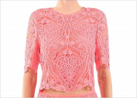 Le Superbe - Lace Tee - blouses - clothing - pink