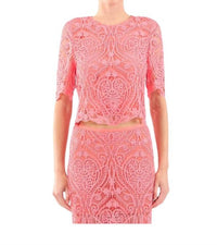 Le Superbe - Lace Tee - blouses - clothing - pink
