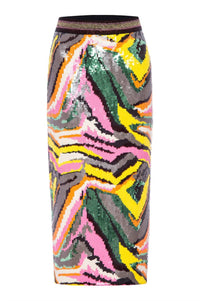 Le Superbe - Pop Art Liza Midi Skirt - clothing - geometric - knee - length - skirts