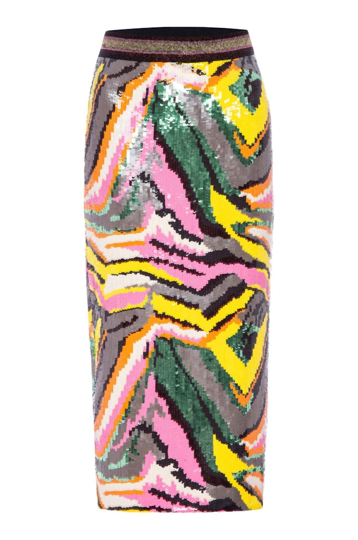 Le Superbe - Pop Art Liza Midi Skirt - clothing - geometric - knee - length - skirts
