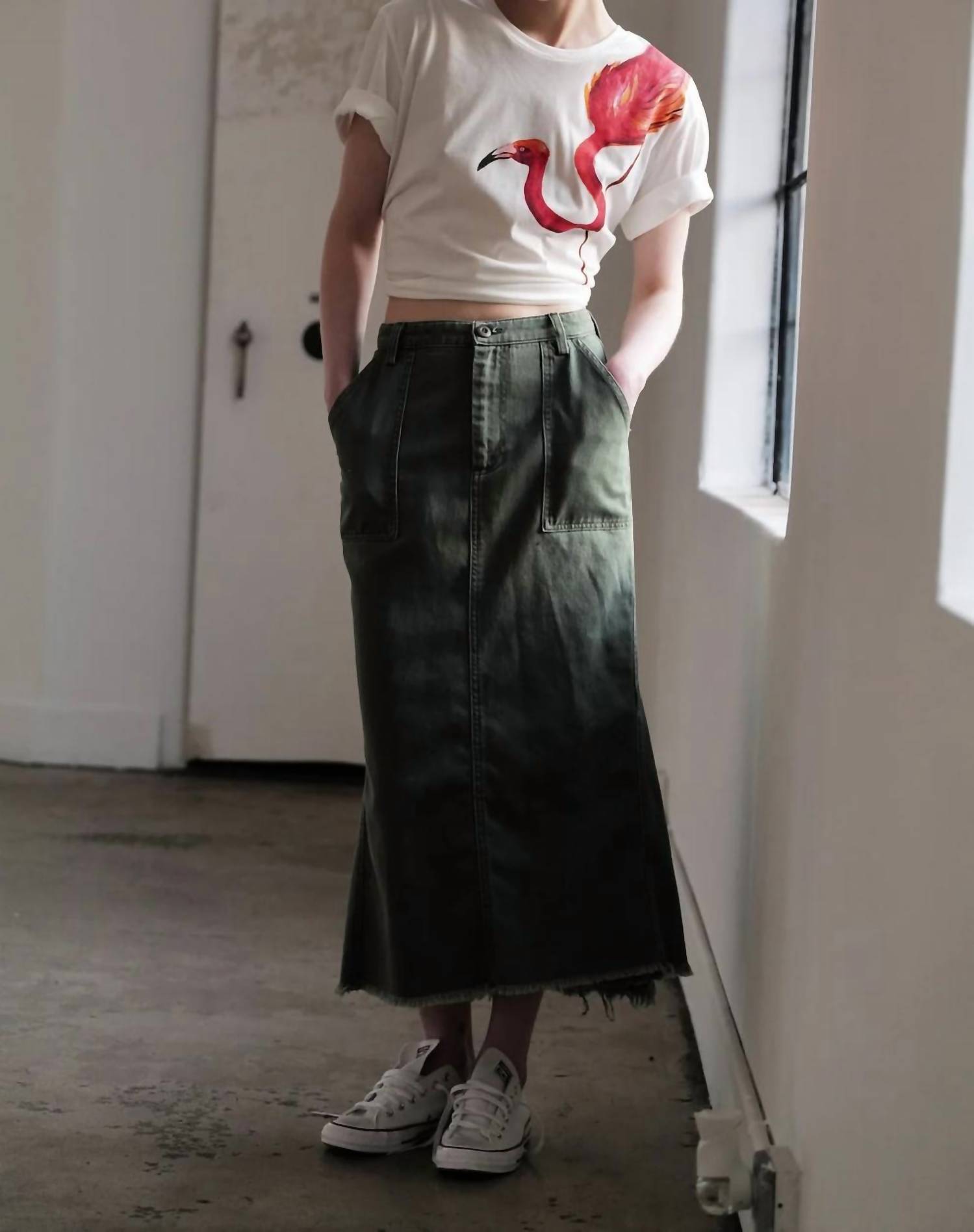 Le Superbe - Very Mindful Skirt - clothing - cotton - green