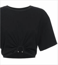 Le Superbe - Women's Trancas Tee - black - clothing - crop - tops