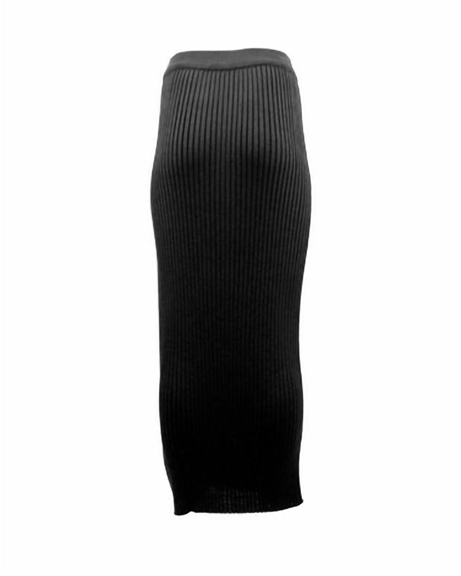 Lebel Fashion Group - Women's Eos Maxi Skirt - black - clothing - knee - length - skirts