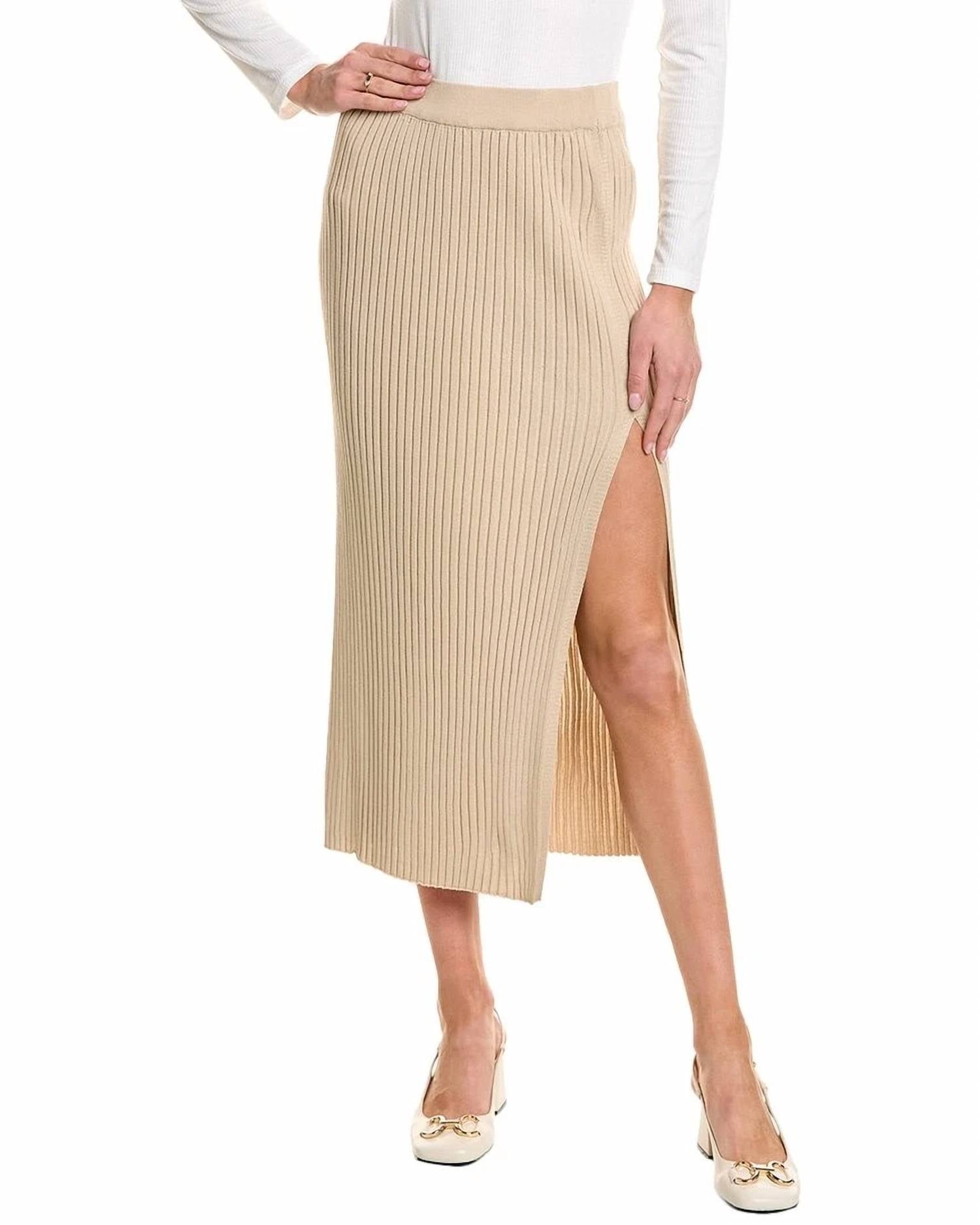 Lebel Fashion Group - Women's Eos Maxi Skirt - beige - clothing - long - skirts