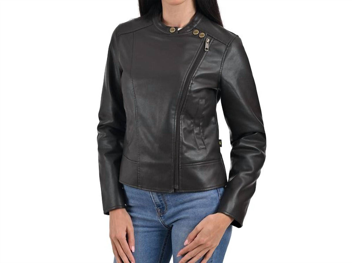 Lee - Faux Leather Racer Jacket