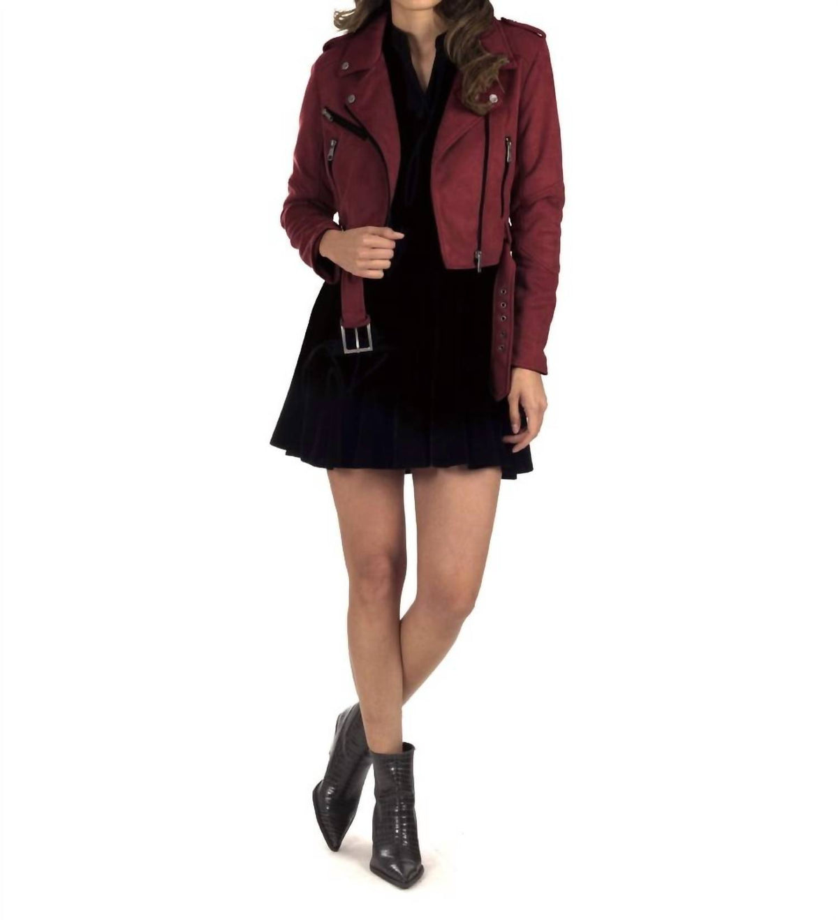 Lee - Faux-Suede Biker Jacket
