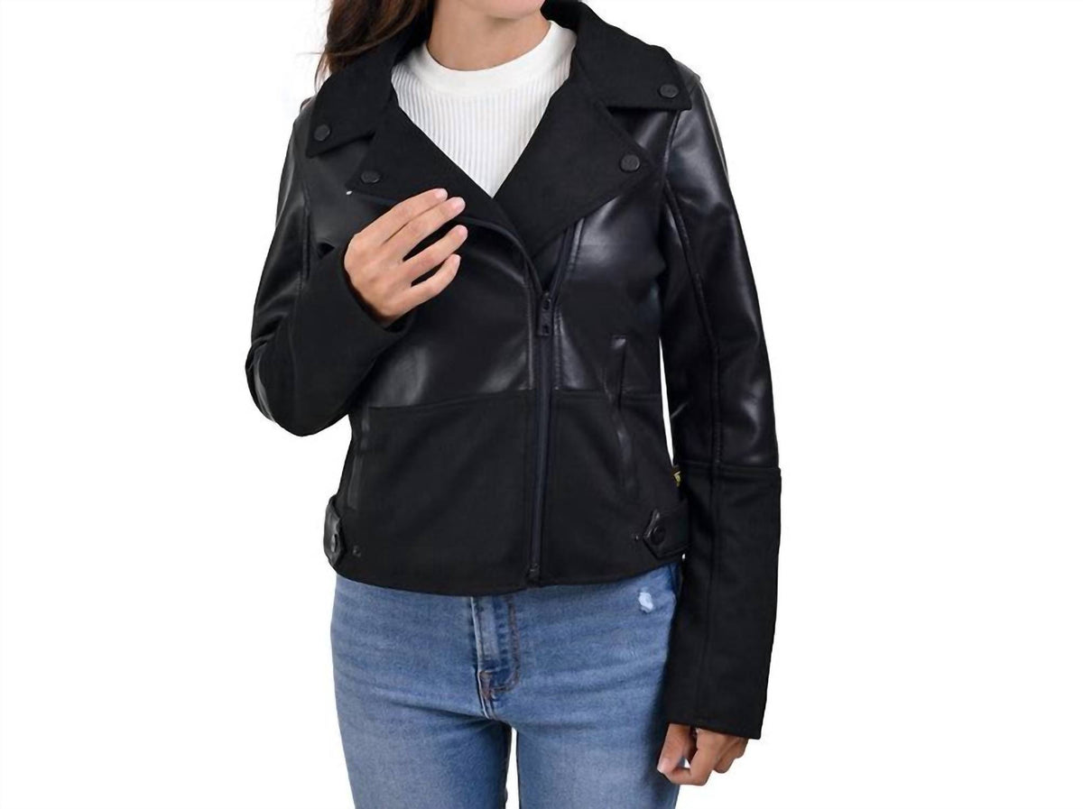Lee - Synthetic Leather Biker Jacket