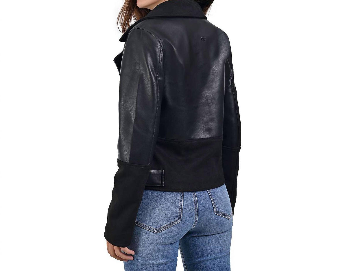 Lee - Synthetic Leather Biker Jacket