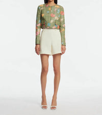 Lela Rose - FLORAL RAFFIA JACKET