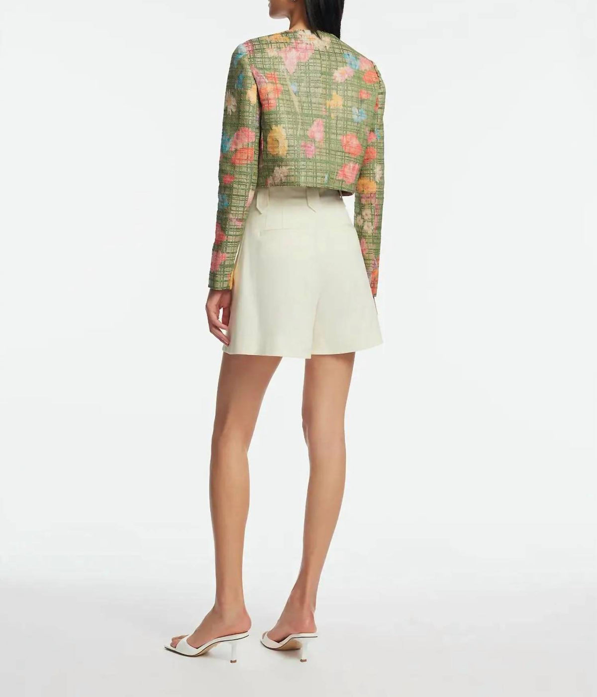 Lela Rose - FLORAL RAFFIA JACKET