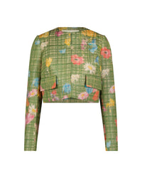 Lela Rose - FLORAL RAFFIA JACKET