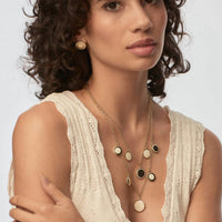 Lele Sadoughi - Women's Scalloped Coin Stud Earrings