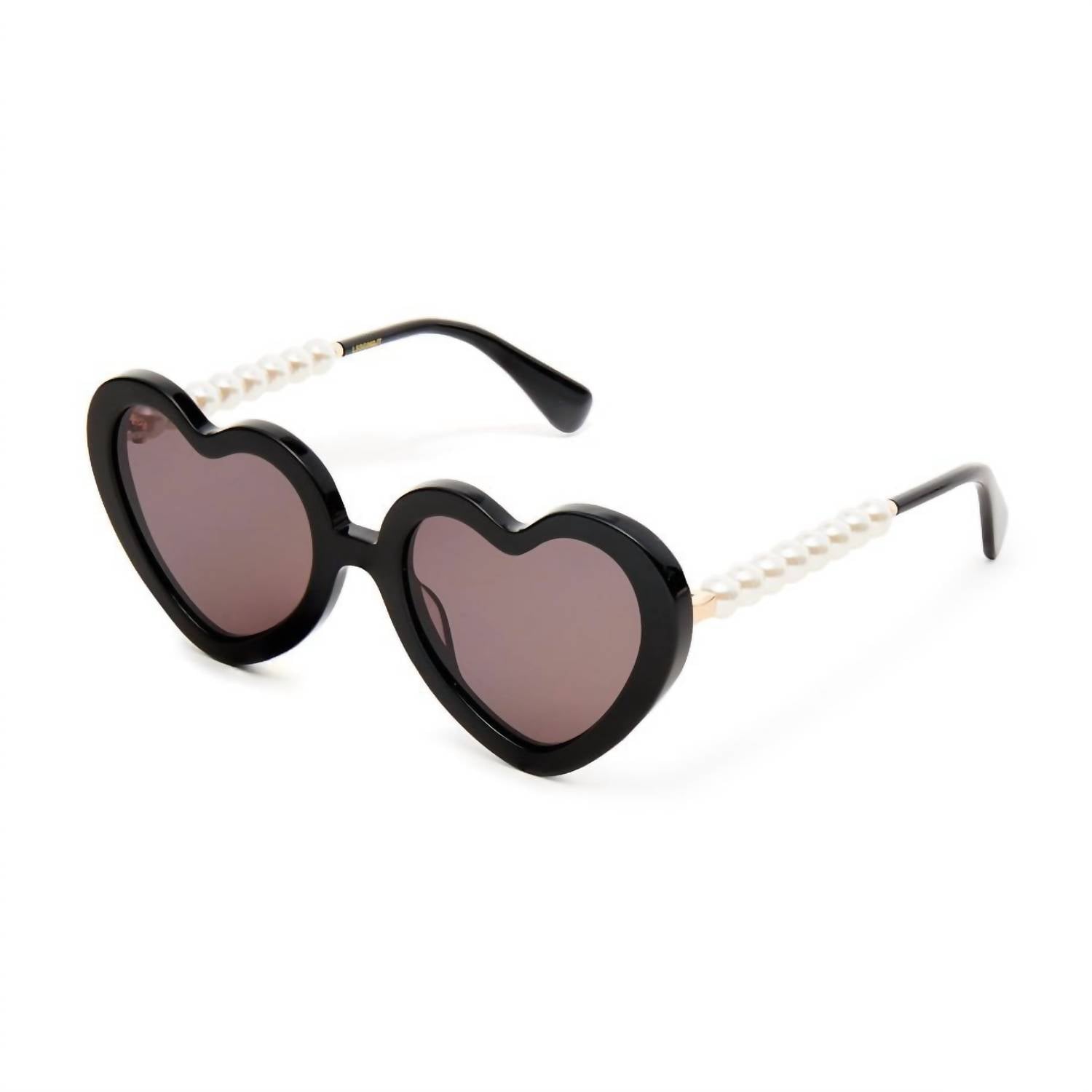 Lele Sadoughi - Women's Sweetheart Sunglasses - accessories - black - sunglasses