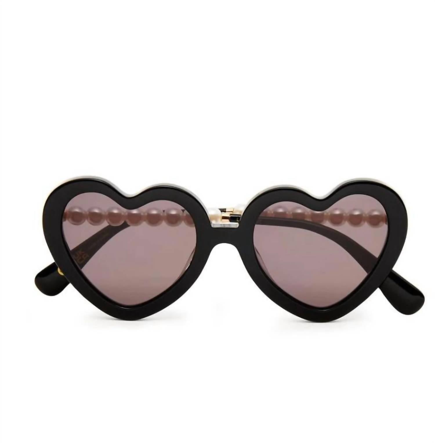 Lele Sadoughi - Women's Sweetheart Sunglasses - accessories - black - sunglasses