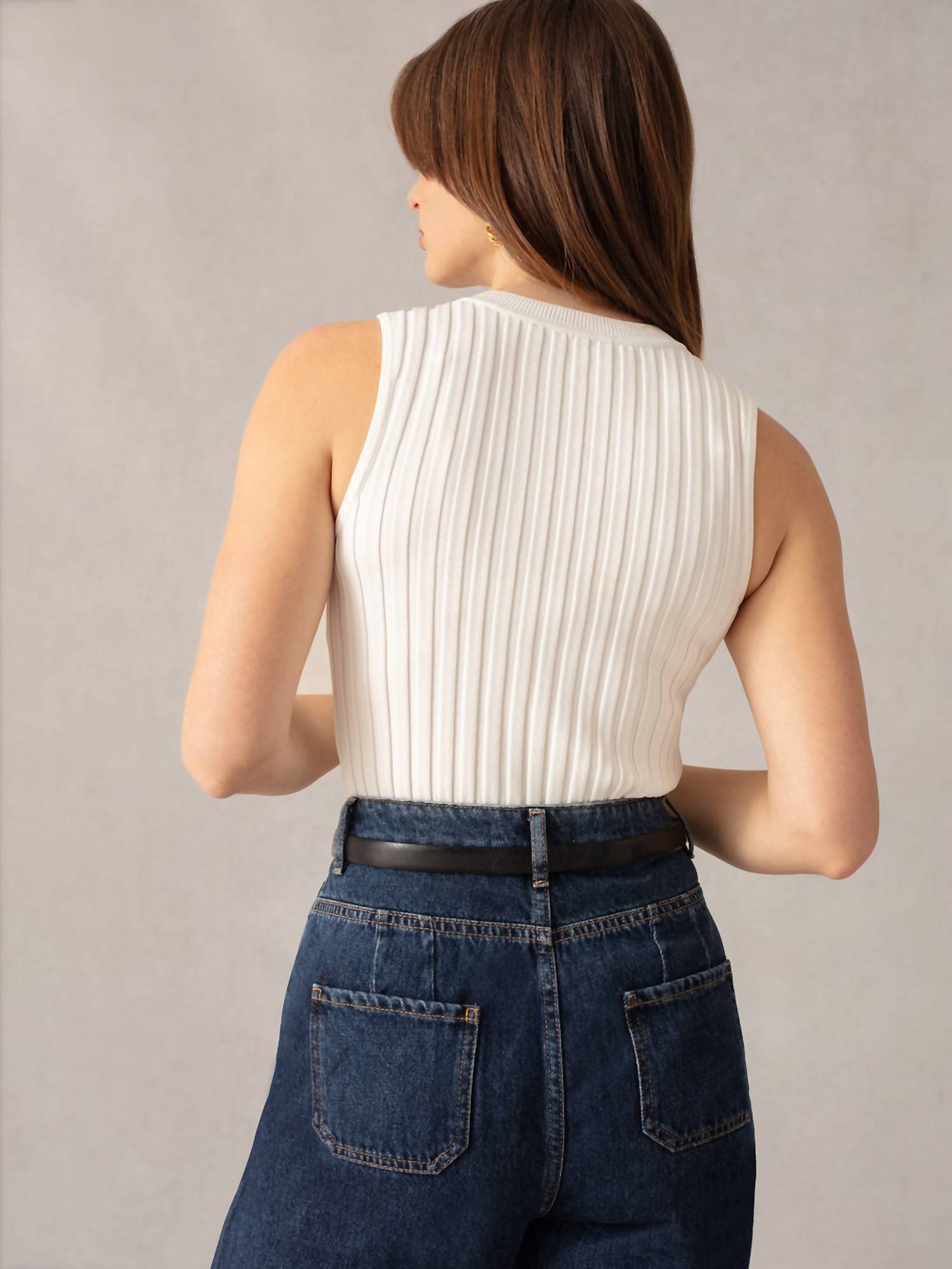 Lelis - Abigail Cable Knit Cropped Tank Top - clothing - rayon - solid