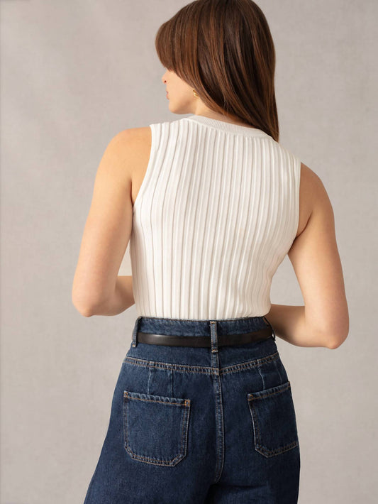 Lelis - Abigail Cable Knit Cropped Tank Top - clothing - rayon - solid