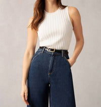 Lelis - Abigail Cable Knit Cropped Tank Top